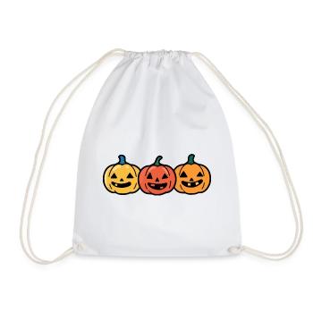 Pumpkin Halloween Comic - Drawstring Bag - white - Front