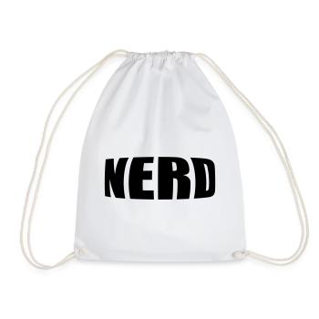 Nerd - Drawstring Bag - white - Front