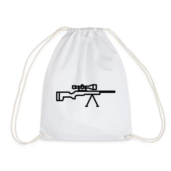 sniper - Drawstring Bag - white - Front