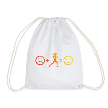 Marathon running gift idea for the runner - Drawstring Bag - white - Front