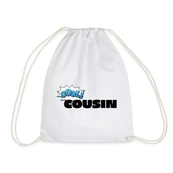 Lettrage de cousin cool pour le cousin cool - Sac de sport léger - blanc - Devant