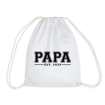 Papa Est. 2026 | Father | Father's Day Gift - Drawstring Bag - white - Front