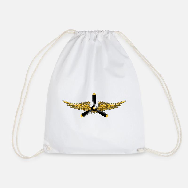 Wings - Drawstring Bag - white