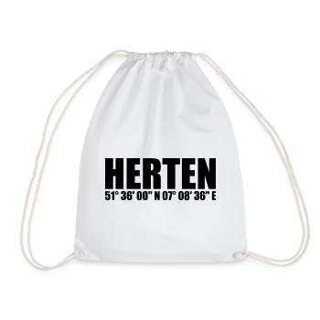 Herten Koordinaten - Turnbeutel - Weiß - Vorne