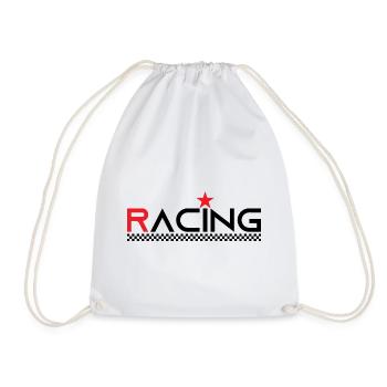 Racing Star - Race Driver - Car Auto Bike - Drawstring Bag - white - Front
