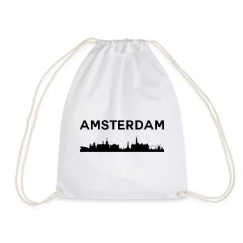 Amsterdam Skyline - Drawstring Bag - white - Front