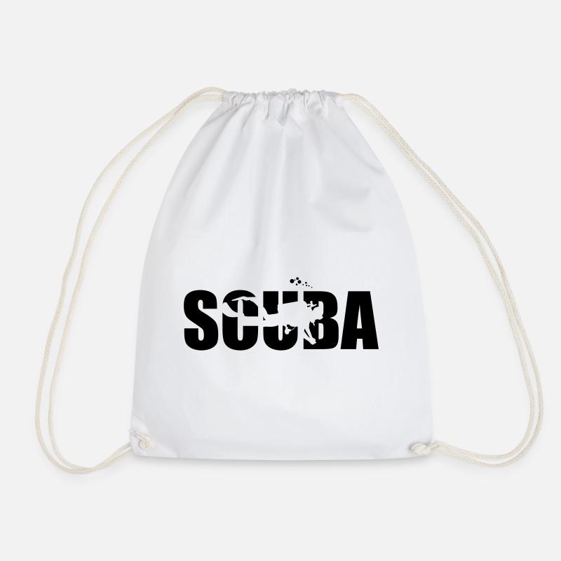 Scuba Design for Diving Lovers - Drawstring Bag - white