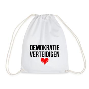 DEMOKRATIE VERTEIDIGEN - Turnbeutel - Weiß - Vorne