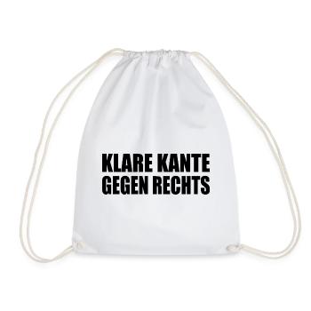 klare kante gegen rechts - Turnbeutel - Weiß - Vorne