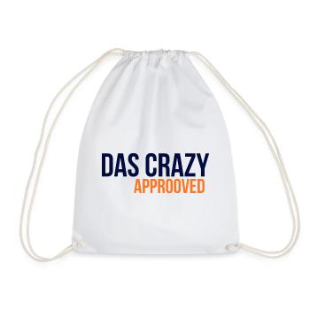 GIUDAN Youth Word 25 Collection THE CRAZY APPROVED - Drawstring Bag - white - Front
