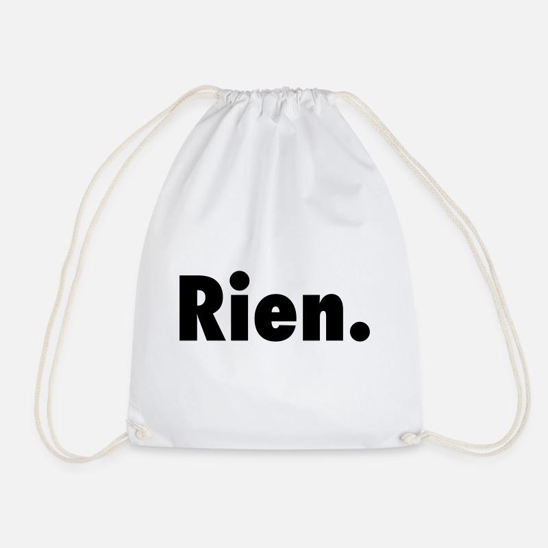 Nichts. Oder fast nichts satirischer Slogan Anti-Slogan - Turnbeutel - Weiß