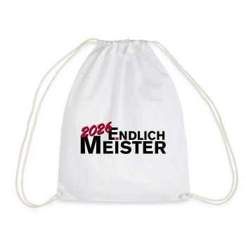 Endlich Meister 2026 Meisterschaft - Turnbeutel - Weiß - Vorne