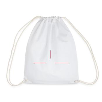 Graphique minimaliste à la ligne rouge - Sac de sport léger - blanc - Devant