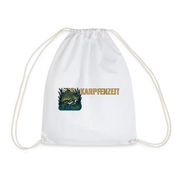 Karpfenangeln Karpfenzeit. - Turnbeutel - Weiß - Vorne