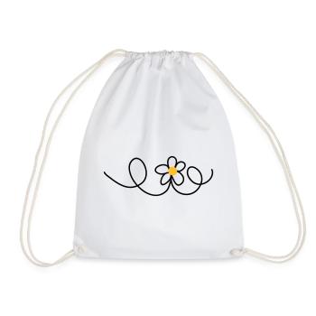 flower - Drawstring Bag - white - Front