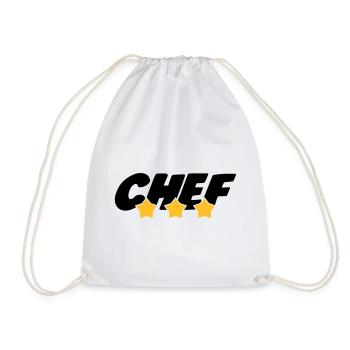 Chef - Cuisine - Patron - Boss - Cooking - Food - Drawstring Bag - white - Front
