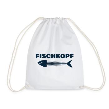 FISCHKOPF - Turnbeutel - Weiß - Vorne