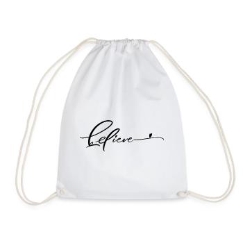 Believe - Drawstring Bag - white - Front