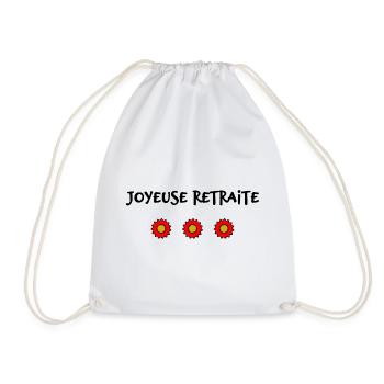 RETRAITE. BONNE RETRAITE. JOYEUSE RETRAITE - Sac de sport léger - blanc - Devant