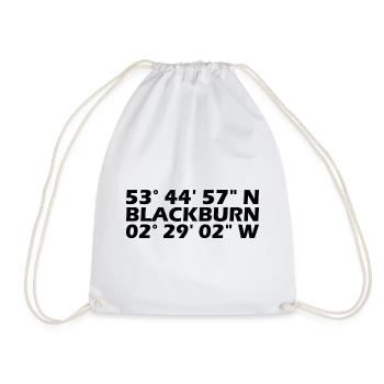 Blackburn Coordinates - Drawstring Bag - white - Front