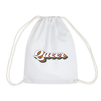 Queer - Drawstring Bag - white - Front