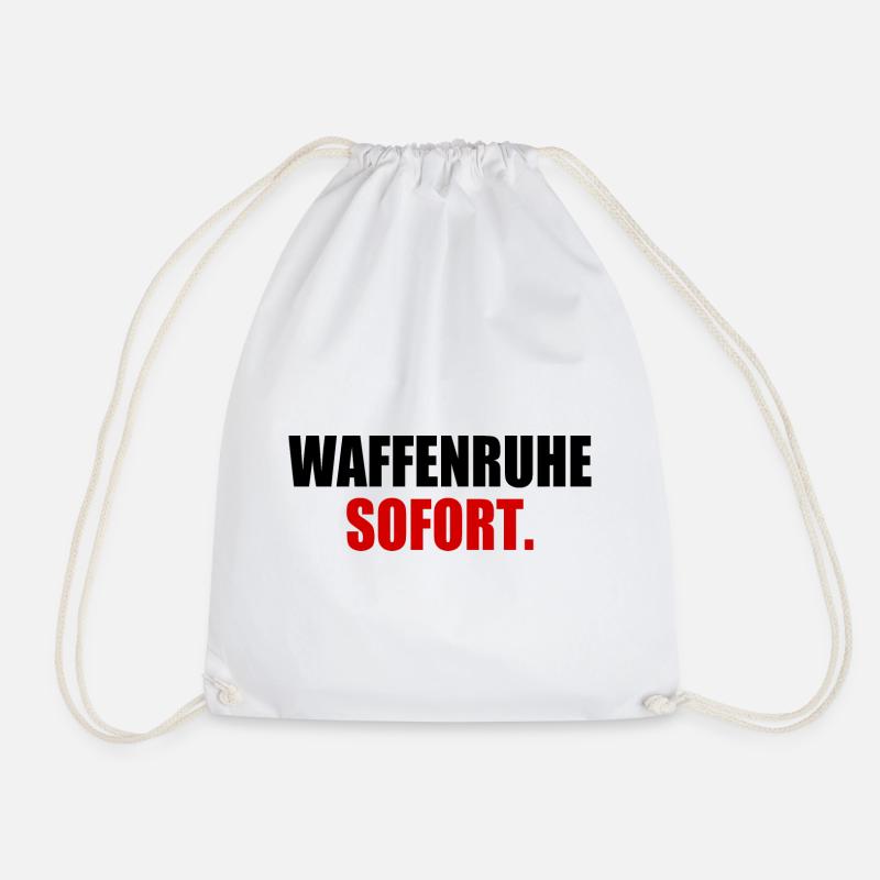 waffenruhe sofort - Turnbeutel - Weiß