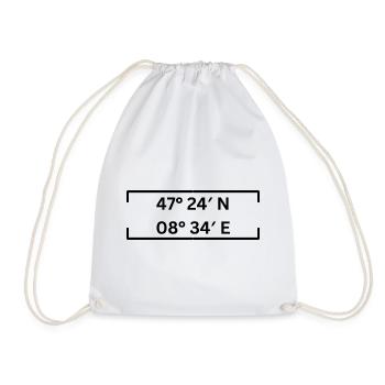 Coordinates Kreis 12 Zurich Minimalist - Drawstring Bag - white - Front