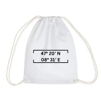 Coordinates Kreis 2 Zurich Minimalist - Drawstring Bag - white - Front