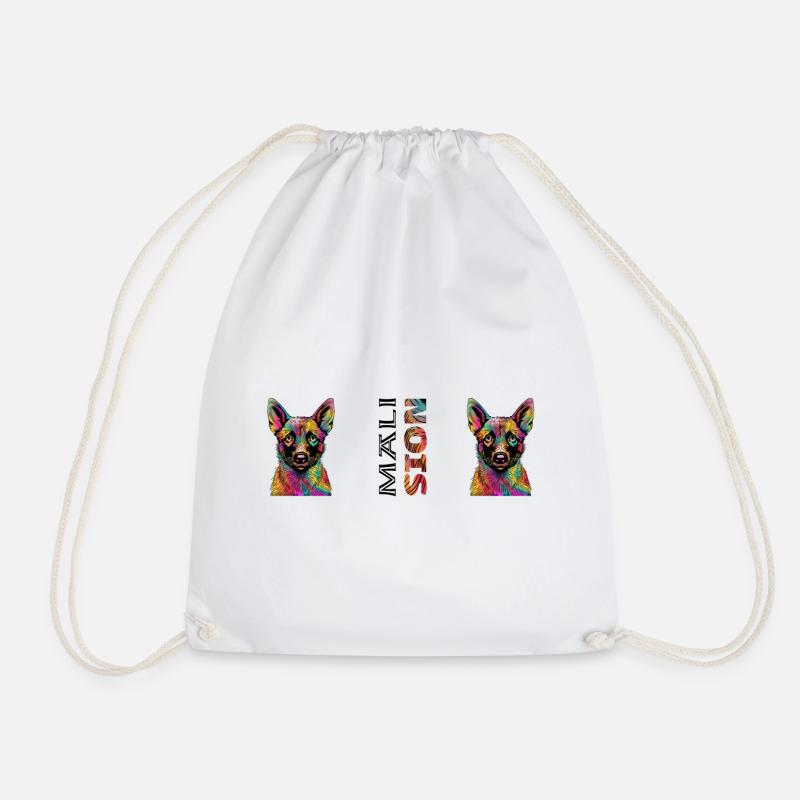 Malinois - Drawstring Bag - white