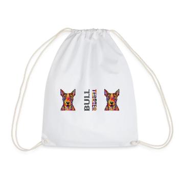 Bull terrier - Drawstring Bag - white - Front