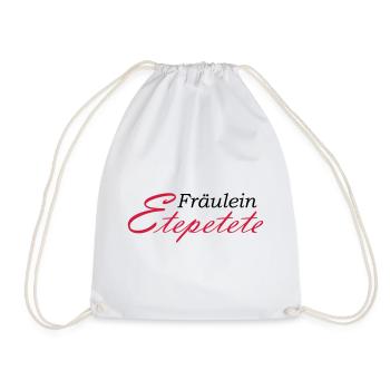 Miss Etepetete lettering - Drawstring Bag - white - Front