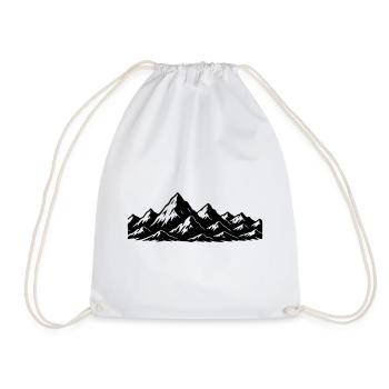 Mountains Symbol Alps - Drawstring Bag - white - Front