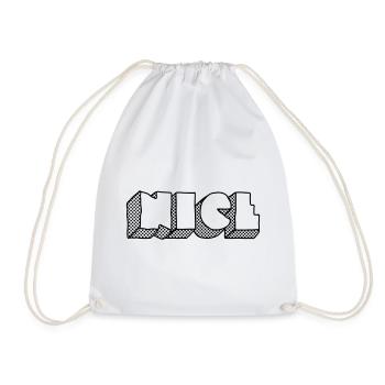 NICE Dotted – Club & Electro Party Design - Drawstring Bag - white - Front
