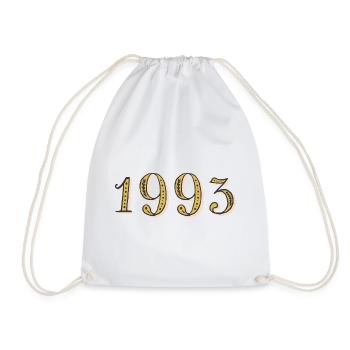 1993 Vintage 1993 Birthday Gift - Drawstring Bag - white - Front