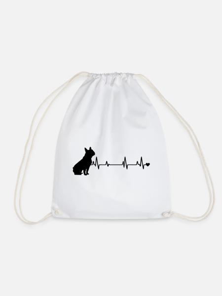 Dog - Drawstring Bag - white
