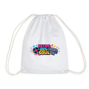 Retro 80er Soul Boombox - Turnbeutel - Weiß - Vorne