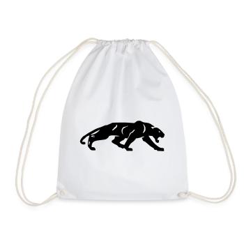 Schwarzer Panther - Turnbeutel - Weiß - Vorne