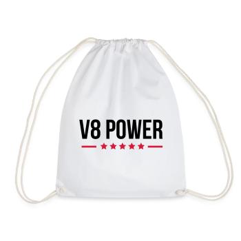 V8 Power - Turnbeutel - Weiß - Vorne