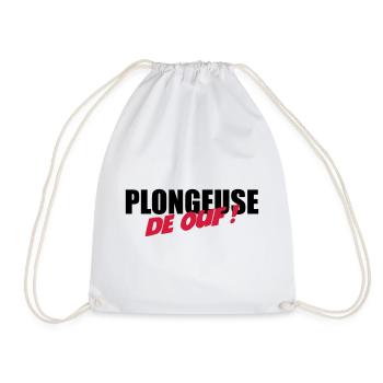 Plongeuse de ouf ! - Sac de sport léger - blanc - Devant