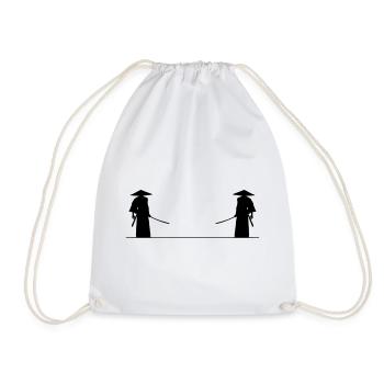 Samurai fight - Drawstring Bag - white - Front