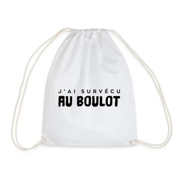 J'ai survécu au boulot ! - Sac de sport léger - blanc - Devant