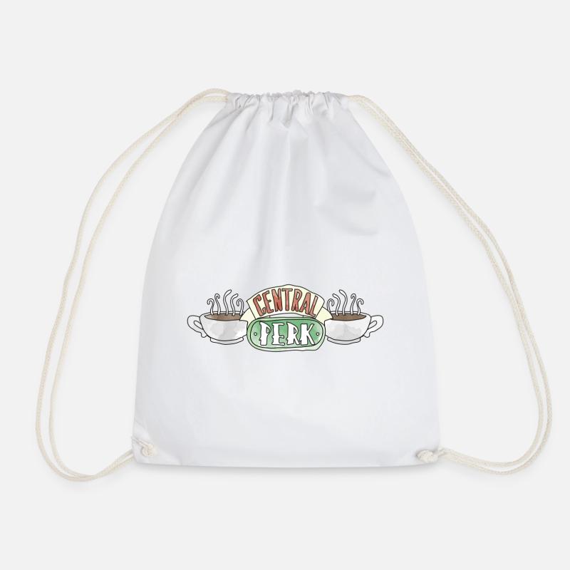 Friends Central Perk Logo Sketch - Drawstring Bag - white