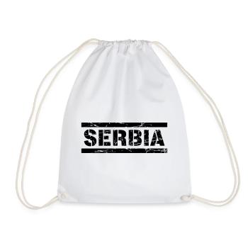 Serbia - Drawstring Bag - white - Front