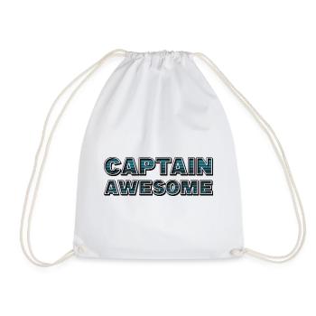 CAPTAIN AWESOME - Turnbeutel - Weiß - Vorne