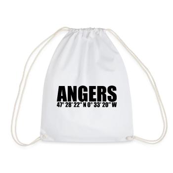 Angers coordinates - Drawstring Bag - white - Front