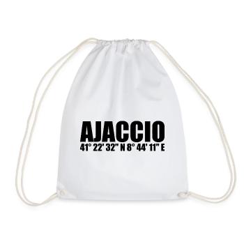 Ajaccio coordinates - Drawstring Bag - white - Front