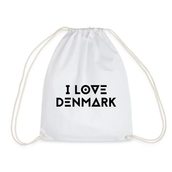 I LOVE DENMARK - Drawstring Bag - white - Front