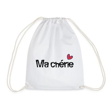MA CHERIE. FÊTE DES MÈRES. BONNE FÊTE MAMAN. MAMAN - Sac de sport léger - blanc - Devant