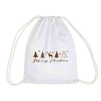 Merry Christmas - Drawstring Bag - white - Front
