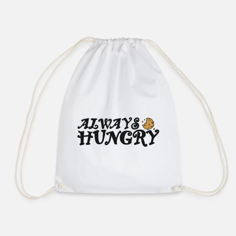 Always hungry mit Cookie - Turnbeutel - Weiß